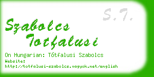 szabolcs totfalusi business card